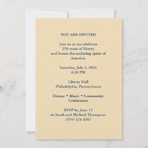 America 250th Anniversary Liberty Invitation