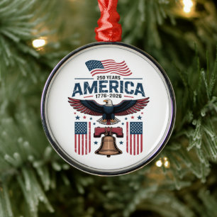 america 250th anniversary metal tree decoration