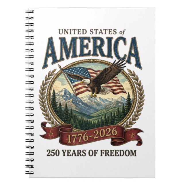 America 250th Anniversary Notebook (Front)