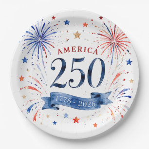 America 250th Anniversary Paper Plates