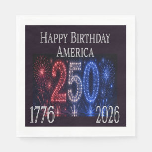 America 250th Anniversary Patriotic 1776 2026 Napkin
