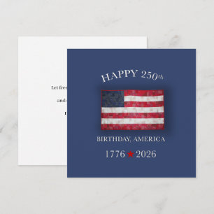 America 250th Anniversary Patriotic July 4th Holiday Card