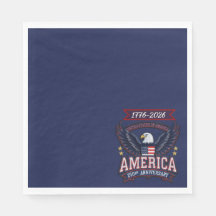America 250th Anniversary Patriotic Paper Napkin