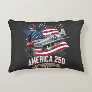 America 250th Anniversary Plane Decorative Cushion