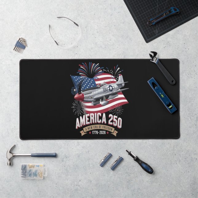 America 250th Anniversary Plane Desk Mat (Workstation)