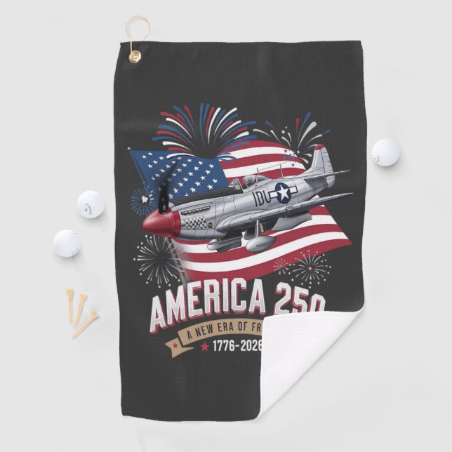 America 250th Anniversary Plane Golf Towel (InSitu)