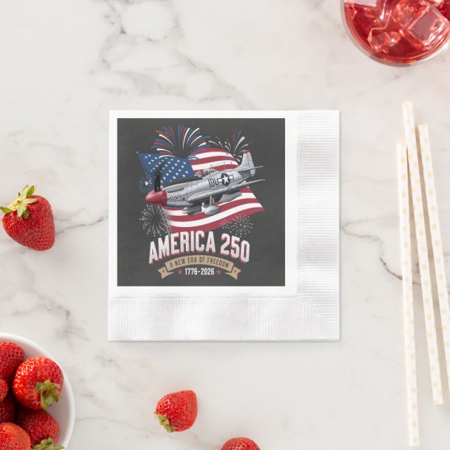 America 250th Anniversary Plane Napkin (Insitu)
