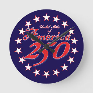 America 250th Anniversary Round Clock