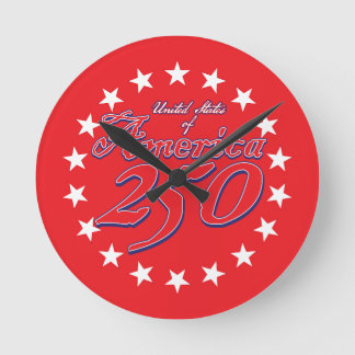 America 250th Anniversary Round Clock