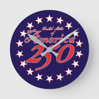 America 250th Anniversary Round Clock