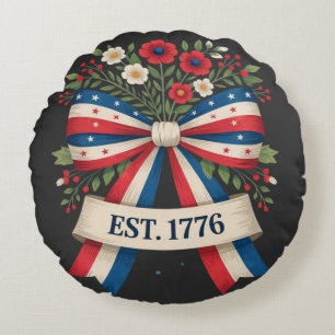 America 250th Anniversary Round Cushion
