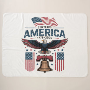 america 250th anniversary sherpa blanket