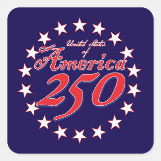 America 250th Anniversary Square Sticker