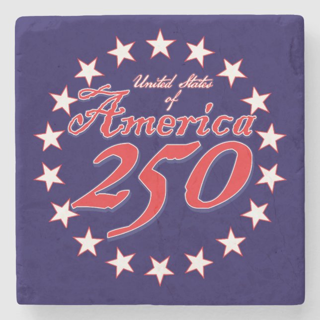 America 250th Anniversary Stone Coaster (Front)