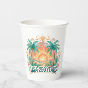 America 250th anniversary USA Palm Beach Paper Cups