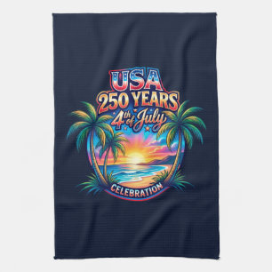 America 250th anniversary USA Palm Beach Tea Towel