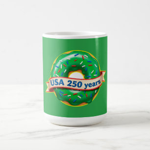 America 250th anniversary USA with sweet doughnut Coffee Mug