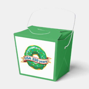 America 250th anniversary USA with sweet doughnut Favour Box