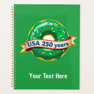 America 250th anniversary USA with sweet doughnut Planner