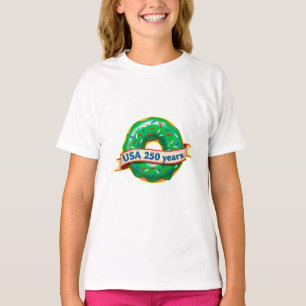 America 250th anniversary USA with sweet doughnut T-Shirt