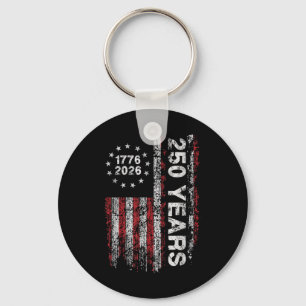America 250th Birthday Us Flag 250 Years We The Pe Key Ring