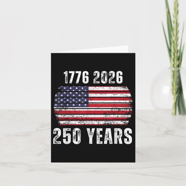 America 250th Birthday Us Flag Happy 250 Years Arm Card (Front)