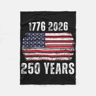 America 250th Birthday Us Flag Happy 250 Years Arm Fleece Blanket