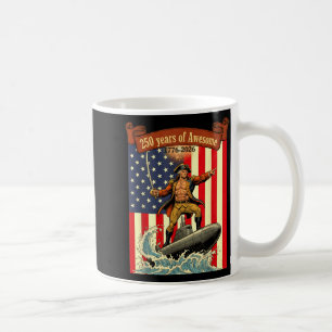 America 250th Funny George Washington Riding Coffee Mug