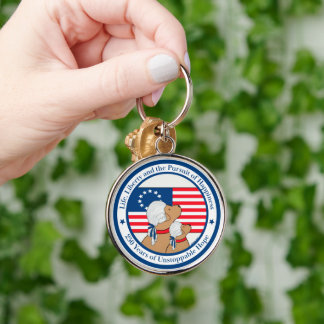America 250th Paw, Patriots and Preamble  Key Ring
