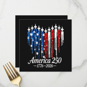 America 250th Years Heart Flag Menu