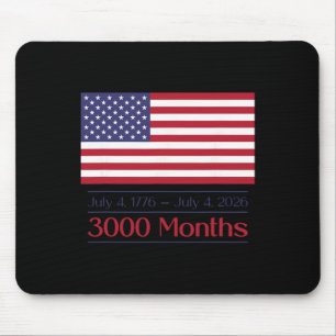 America 3000 Months 250 Years July 4 Anniversary U Mouse Mat