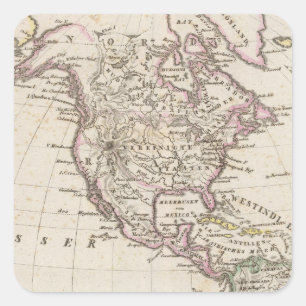 America 3 square sticker