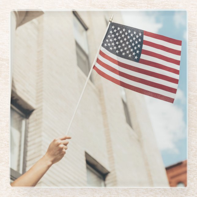 America 4 glass coaster (Front)