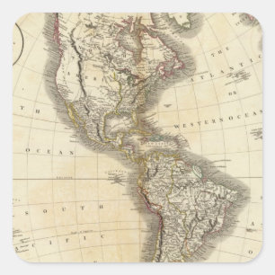 America 5 square sticker