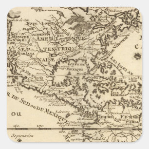 America 8 square sticker