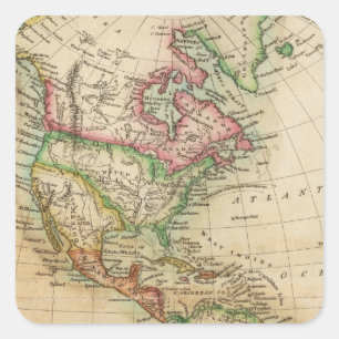 America 8 square sticker