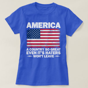 America A Country So Great Usa Flag Retired Father T-Shirt