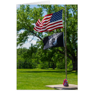 America And POW Flags