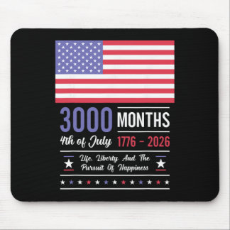 America Anniversary Usa 3000 Months 250 Years July Mouse Mat