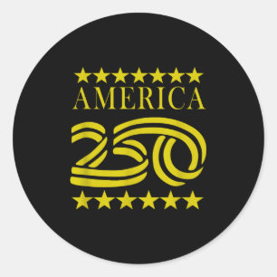 America Anniversary Vintage 4th 7 July Funny Men,  Classic Round Sticker