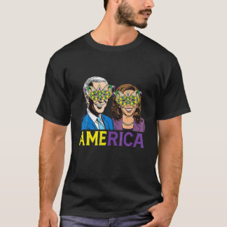 America Anti Biden Clown Mardi Gras Carnival T-Shirt