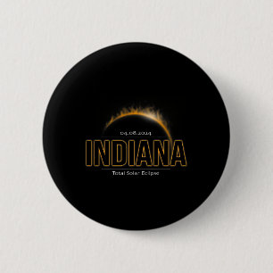 America April 2024 Path Of Totality Solar Eclipse 6 Cm Round Badge