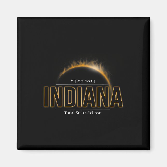 America April 2024 Path Of Totality Solar Eclipse  Magnet (Front)