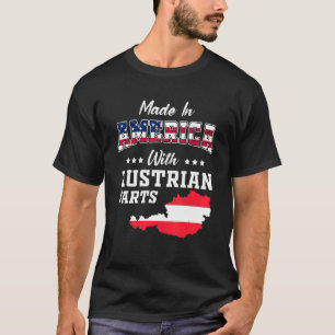 America Austrian Parts Austria Map USA Flag Ancest T-Shirt