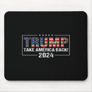 America Back American Flag Trump 2024 Men Women Gi Mouse Mat