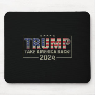 America Back American Flag Trump 2024 Men Women Gi Mouse Mat