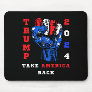 America Back Trump 2024 Maga Republicans Patriotic Mouse Mat