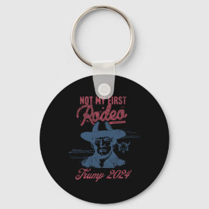 America Back Trump Cowboy Rodeo Election 2024 1  Key Ring