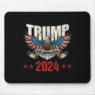 America Back Us American Flag Trump 2024 Men Women Mouse Mat