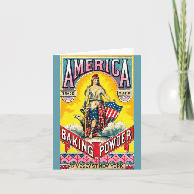 America Baking Powder Note Card (Front)